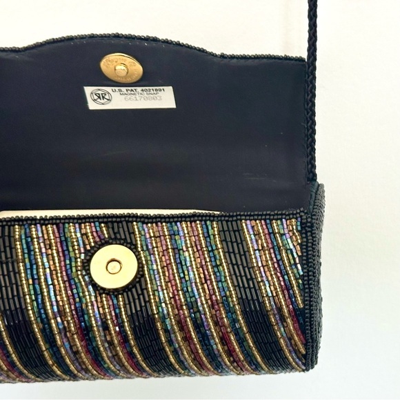 Delill Vintage Multicolor Beaded Clutch / Evening Bag Never Used! - Picture 2 of 12